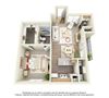 1 Bed 1 Bath- 735 Sq. Ft.
